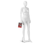 360° Flex Mannequin PP Dress Form with Vivid Expressions & Adjustable Posture - Easy Assembly, Durable Metal Base, Fits All Garments - No Tool Required, Turnable Head & Flexible Limbs