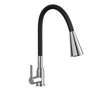 360° Flexible Kitchen Faucet with Swivel Spout Silicone Hose Hot & Cold Water Mixer Modern Bathroom Sink Tap for Home Improvement and Stylish Decor