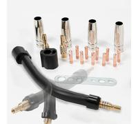 360 Flexible Mig Welding Neck, Flexible Mig Extension, 035Inch 0.9mm M6 Nozzle Holder Diffuser&Guard&Torch Neck for MB15 15AK MIG Welding Gun, Get The Job Done Easily in a Small Space