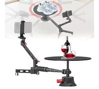 360° Full-Angle Shooting Rig, Portable Shooting Platform with Suction Cup Base, 1-110cm Distance for Unboxing Videos, Social Media Reels