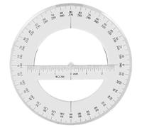 360 Full Circle Protractor, 20cm Plastic Math Measuring Tools Round Protractors Ruler Full Midround Angle Protractor