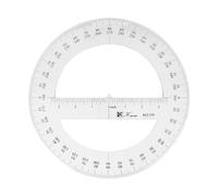 360 Full Circle Protractor, 25cm Plastic Math Measuring Tools Round Protractors Ruler Full Midround Angle Protractor