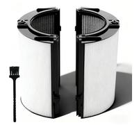 360 Glass 2-in-1 Hepa Filter Carbon Filter for Dyson Air Purifier DP04 HP06 | for Dyson HP07 HP09 DP04 HP06 HP07 HP09 HP10 PH01 PH02 PH03 TP06 TP07 TP09 Air Purifiers (True H13 HEPA + Activated Carbon)