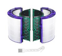 360° Glass HEPA & Activated Carbon Filter for DysonTP04 HP04 DP04 TP05 DP05 | H13 True HEPA Filter Captures 99.97% of Particles, Activated Carbon Filter Reduces Odors, Fan Filter for Dyson Air Purifiers