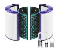 360˚ Glass HEPA Filter and Activated Carbon Filter for Dyson HP04 TP04 DP04 | Replacement Filter for Dyson Pure Hot+Cool HP04 TP04 DP04 Air Purifier, Cleans up to 99.98% of Dust, Pollen, Allergens