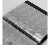 360-grid Coin Collection Album for Commemorative Ancient Bronze Banknotes - PVC Storage Book Having Clear Protective Sleeves 22 X 17 X 2 Cm Black(Black)