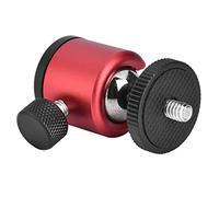 360 Head 1/4 Screw Mount for Camera Pod, Black Head Stand for Projector, Head, Pod Heads Stand, Compatible with Cameras (Red)