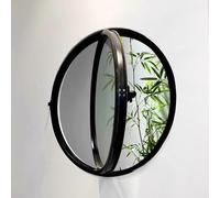 360° Indoor Rotating Round Window, Modern Hotel Ventilation Windows with Handle, Home Metal Round Window with Tempered Glass, Rotation Lighting Commercial Decorative Windows.