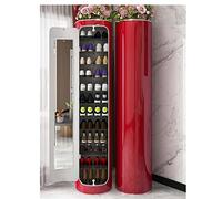 360° Intelligent Sterilization Rotating Shoe Cabinet Vertical Round Shoe Rack Rotating Shoe Rack Tower Storage Simple And Modern For The Entrance (Color : Red, Size : Ordinary 127cm 8layer)