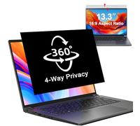 360° Laptop Privacy Screen Protector 13.3 Inch(16:9 Aspect Ratio), Removable Laptop Screen Privacy Shield for Lenovo Hp Dell Acer Asus Thinkpad Envy Xps, Anti Glare Blue Light Filter Protector