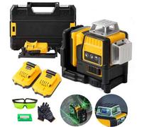 360 Laser Level Kit With 2 Rechargeable Batteries & Charger, Self-Leveling Line Tool, Compatible Replacement