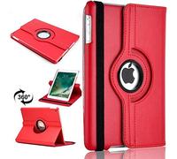 360 Leather Rotate Stand Case Folio Cover For Apple iPad 9.7 (2018) 6th Generation (Red)