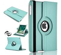 360 Leather Rotate Stand Case Folio Cover For Apple iPad Air 2 (2014) (Light Blue)