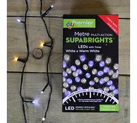 360 LED 28.7m Premier Supabright LED Christmas Lights with Timer Warm & Cool White