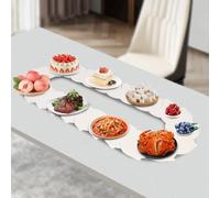 360° Manual Swivel Adjustable Dining Table Turntable, Smooth Rotating Food Serving Lazy Susan for Dining Room Party Decoration