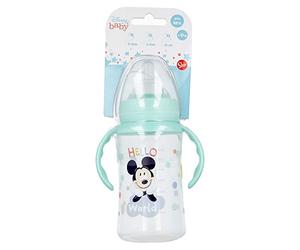 360 ml Wide Neck Bottle with 3 Positions Silicone Nib with Cool Mickey Handles