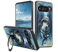 360° O-Ring Magnetic Stand Case for Google Pixel 10 Pro XL, Heavy Duty Shockproof Phone Case, Full Coverage Rugged Cover, Supports Magnetic Car Mount & Wireless Charging, Dolphin