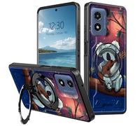 360° O-Ring Magnetic Stand Case for Moto G Play 4G 2024, Heavy Duty Shockproof Phone Case, Full Coverage Rugged Cover, Supports Magnetic Car Mount & Wireless Charging, Tree Koala Guitar