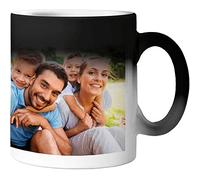 360 Onlineprint Personalized Mug | Material: Ceramic | Magic Mug - Heat-Activated Print Visible on the Inside | Ideal for a Personalized Gift | Color: Black | Capacity: 325 ml