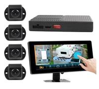 360 Panoramic 3D Bird Eye View Camera Car AHD 1080P With AI Intelligent Recognition For RV Touring Car Motorhome Reverse Camera(With Touch Screen)