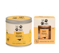 360 Paws Happy Hound Fresh Jasmine & Tonka Odour Neutralising Candle & Diffuser Set - Tin Candle and Wooden-Lid Diffuser - Pet-Friendly Home Fragrance Duo for Cleaner, Fresher Spaces