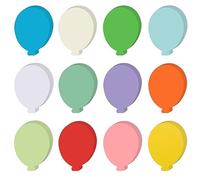 360 Pcs Balloons Paper Balloon Cutouts 3.9 Inch Assorted Colors Die-Cut Hot-Air Balloon Shapes for Classroom Bulletin Boards, DIY Crafts, Party & Office Decoration