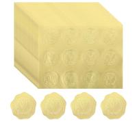 360 Pcs Embossed Gold Foil Stickers, Heart Stickes Foil Envelope Seal, Adhesive Seal Stickers Vintage Embossed Certificate Kit for Wedding Invitations, Halloween, Christmas Greeting Cards