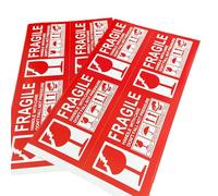 360 Pcs Fragile Stickers, (50mm x 90 mm) Fragile Handle with Care Warning Red Stickers for Packing Boxes