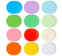 360 Pcs Round Cutouts 3.9 Inch Paper Circles Assorted Color Round Cut-Out Accents Construction Paper Circles Shape Die Cuts for Kids DIY Craft Back to School Classroom Bulletin Board Decor