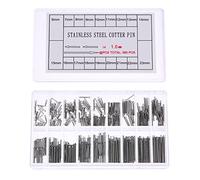 360 PCS Stainless Steel Length 6-23mm Diameter 1.0mm Watch Band Strap Split Cotter Pins Kit Tool for Watch Bracelet Links