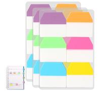 360 PCS Sticky Index Tabs Flags Set Writable Sticky Index Tabs Transparent Book Tabs Medium File Tabs Flag Filing Tabs Page Markers Tape Flags for Book Tags Stickers Index Markers Office School