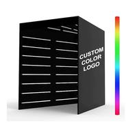 360 Photo Booth Background Wall 7.5FT*7.5FT with 23pcs RGB Light Strips,Custom Logo and Color for Wedding Events