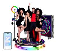 360 Photo Booth for Parties - Spin Camera with Ring Light, APP Remote Control, Automatic Rotating Video Booth for Weddings and Live Broadcasts