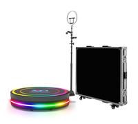 360 Photo Booth Machine 45.3" For Parties Events with App Remote Control for 6 People, Auto Spin 360 Video Camera Booth for Slow Motion, Flight Case Packaging
