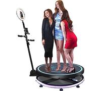 360 Photo Booth Machine Automatic Slow Motion Rotating Adjustable Camera Stand 360 Selfie Platform with Ring Light Parties Spin Video 360pro Degree for Wedding (Color : Normal Box, Size : 68cm/26in