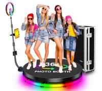 360 Photo Booth Machine for 3-5 People with Flighe Case. 31.5in/80cm. No35