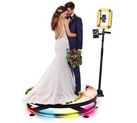 360 Photo Booth Machine for Events with Flight Case, APP Controlled for Group Photos, Automatic Spin for Dynamic Selfies and Slow Motion Videos