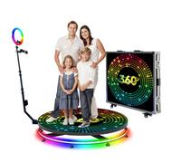 360 Photo Booth Machine for Parties Automatic Spin 360 Video Camera Booth with Rotating Selfie Light for Christmas Wedding Birthday Events (31.5 inch)