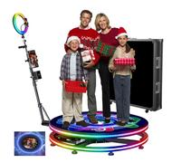 360 Photo Booth Machine for Parties,Upgrade Holographic Display,Custom Logo,RGB Light 360 Slow Motion Photo Video Booth with Flight Case (39.4inch(100cm))