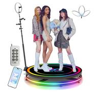 360 Photo Booth Machine with Intelligent Remote and APP Control, 3 Lighting Modes, 8 Speed Control, Adjustable Selfie Stick, Ideal for Parties and Festival Celebrations