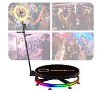 360 Photo Booth Machine with Ring Light, Automatic Spin Camera for Party and Selfie Events