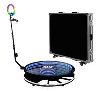 360 Photo Booth with App Control, RGB Ring Light, and Flight Case for Events and Weddings