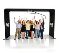 360 Photo Booth with LED Ring Light, Automatic Spin Camera Selfie Platform for Parties and Events, Rotating Video Booth for Up to 15 People