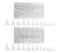 360 Pieces Of Short Almond Short Nail Tips, Half-Pattern Nails With Handle, Classic Creativity, Transparent Matte Nail Art Tools, Diy Arts And Craft Nail Accessories.