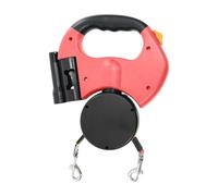 360° Pivoting Lead for Dogs - Double Retractable Lead, Resistant Cord and Anti-Node for Travel, Lightweight Walk Accessory for Hiking, Night Walks