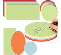 360 Presentation Cards Set, Rectangular Presentation Cards, Colourful Round Oval Cards, Metaplane Cards, Blank DIY Paper Cards for Moderation, Professional Presentation, Craft, School, Office