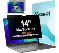 360° Privacy Screen for MacBook Pro 14 Inch (2021-2025, M1, M2, M3, M4, M5, Pro, Max), Anti Glare Blue Light Filter, Nano No Glue Anti Spy Black Protector for Mac Pro 14In Laptop Computer