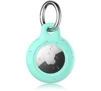 360° Protective Case for AirTag, AirTags Keyring Holder, Scratch-Resistant, Lock Design, Keychain for AirTag, TPU Full Cover Case for Key, Bag, Luggage, Pet Collar (Light Green)