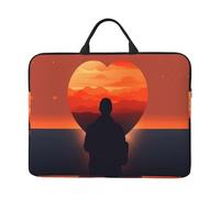 360 Protective Laptop Case 14 inch, A Heart Shape in Front Laptop Sleeve with Handle Shockproof Computer Bag Waterproof Traveling Computer Cover Notebook Case Briefcase Gifts for Men Women