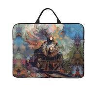 360 Protective Laptop Case 14 inch, Beautiful Steam Train Laptop Sleeve with Handle Shockproof Computer Bag Waterproof Traveling Computer Cover Notebook Case Briefcase Gifts for Men Women